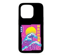 Carcasa para iPhone 15 Pro La Gran Ola, Vaporwave Anime Estética Glitch Japonés