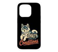 Carcasa para iPhone 15 Pro La Lealtad del Perro Husky Viene con Condiciones