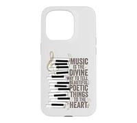 Carcasa para iPhone 15 Pro La música es la Cita de Piano de la Manera Divina