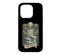 Carcasa para iPhone 15 Pro La Torre Tarot Card Dólar Dinero Astrología