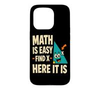 Carcasa para iPhone 15 Pro Las matemáticas Son fáciles Encontrar X Divertido Profesor de matemáticas geometría