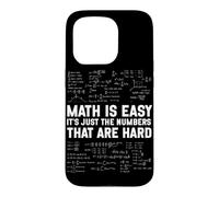 Carcasa para iPhone 15 Pro Las matemáticas Son fáciles, los números Son difíciles y Divertido Profesor de álgebra de matemáticas