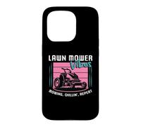 Carcasa para iPhone 15 Pro Lawn Mower Vibes Mowing Chillin' Repeat Mowing Tractor Segadora