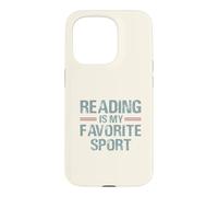 Carcasa para iPhone 15 Pro Lector de Citas Divertidas para los Amantes de los Libros Deportivos La Lectura es mi Favorito