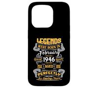 Carcasa para iPhone 15 Pro Legend February 1946 Vintage 80th Birthday Tees Made in 1946