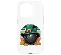 Carcasa para iPhone 15 Pro Leprechaun Bowling Ball St. Patrick's Day Gold