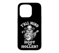 Carcasa para iPhone 15 Pro ¿Les Importa si Hoot & holer? -Divertido búho Diciendo música Country