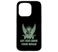 Carcasa para iPhone 15 Pro Let God Guide Your Soul Ángel Alas Fe Espiritual