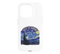 Carcasa para iPhone 15 Pro Let It Gogh Noche Estrellada Divertido Artista Van Gogh Bellas Artes