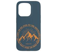 Carcasa para iPhone 15 Pro Levanto mis Ojos a Las montañas Salmo 121:1 Fe Bíblica