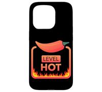 Carcasa para iPhone 15 Pro Level Hot Picante Chili Pepper Workout Lifting Gym Foodie