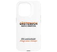 Carcasa para iPhone 15 Pro Libro de visitas para Firmar 40 cumpleaños