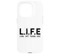 Carcasa para iPhone 15 Pro Life Living Isn'T Fucking Easy Funny Acrónimo Sarcástico