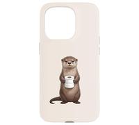 Carcasa para iPhone 15 Pro Linda Nutria sosteniendo Papel higiénico Divertido Humor de baño
