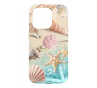 Carcasa para iPhone 15 Pro Linda Playa estética océano Concha Costera Verano mar Tema