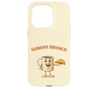 Carcasa para iPhone 15 Pro Lindo café Mascota Domingo Brunch Amante Foodies Vintage Retro