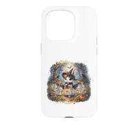 Carcasa para iPhone 15 Pro Lindo Conejo Bruja Halloween Espeluznante Bosque Fantasmas