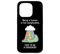 Carcasa para iPhone 15 Pro Lindo Disfraz de Dinosaurio T-Rex Rainbow Time To Be A Dino