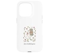 Carcasa para iPhone 15 Pro Lindo Ganso Libros Que Llevan Libros académicos Arte de Aves