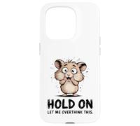 Carcasa para iPhone 15 Pro Lindo hámster nervioso Divertido Pensamiento excesivo