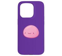 Carcasa para iPhone 15 Pro Lindo Personaje Kawaii Rosa Blob Adorable