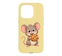 Carcasa para iPhone 15 Pro Lindo ratón de Dibujos Animados con Galletas Dulce Snack
