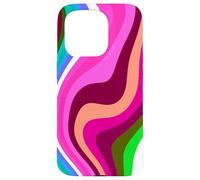 Carcasa para iPhone 15 Pro Liquid Swirl Retro 60s 70s Aesthetic Indie Hippie Funky