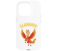 Carcasa para iPhone 15 Pro Llama Fénix Híbrido Flaming Wings Fantasía Criatura