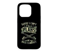 Carcasa para iPhone 15 Pro Lo Siento, no Puedo Tener Planes con mi Clarinete bajo