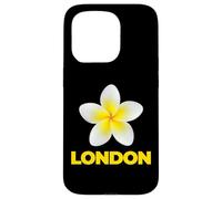Carcasa para iPhone 15 Pro London Tropical Yellow Frangipani Flower Minimalist City
