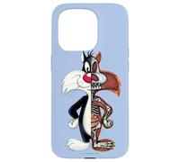 Carcasa para iPhone 15 Pro Looney Tunes Slyvester Half Skeleton