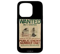 Carcasa para iPhone 15 Pro Looney Tunes Slyvester Wanted Public Enemy