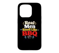 Carcasa para iPhone 15 Pro Los Hombres de Verdad huelen a Barbacoa Divertido Pitmaster Cookout Humor