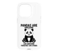 Carcasa para iPhone 15 Pro Los Pandas Son Impresionantes Soy Impresionante por lo Tanto, Soy un Panda