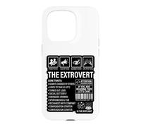 Carcasa para iPhone 15 Pro Los rasgos centrales extrovertidos Mariposa Social extrovertida Divertida