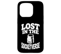 Carcasa para iPhone 15 Pro Lost In The Socketverse 10MM Socket Car Guy Divertido Mecánico