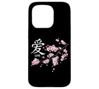 Carcasa para iPhone 15 Pro Love Kanji Symbol & Japanese Sakura Valentine’s Day