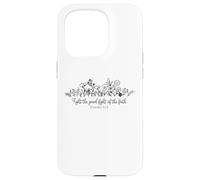 Carcasa para iPhone 15 Pro Lucha contra la Buena Batalla Los Hombres y Mujeres Cristianos aman a Dios y Jesús