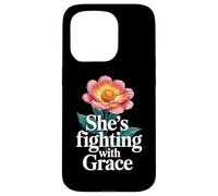 Carcasa para iPhone 15 Pro Luchando con Gracia Guerrero Cáncer Inspirador