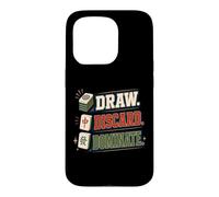 Carcasa para iPhone 15 Pro Mahjong Funny Draw Descartar Juego de Azulejos