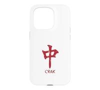 Carcasa para iPhone 15 Pro Mahjong Lovers Crak Red Dragon Símbolo Azulejos Puntos Bam Kung