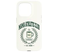 Carcasa para iPhone 15 Pro Mama Athletic Club EST 2026 Maratón de la Maternidad mamá Divertida