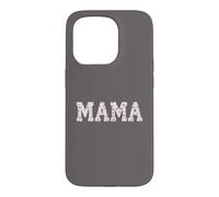 Carcasa para iPhone 15 Pro Mama Floral Patchwork Style Lettering Cute Vintage Mom