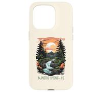 Carcasa para iPhone 15 Pro Manitou Springs, Colorado, EE. UU., diseño panorámico Retro de montañas