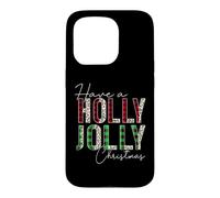 Carcasa para iPhone 15 Pro Manta Have A Holly and Jolly Have a Holly and Jolly Merry Christmas, Leopardo y búfalo
