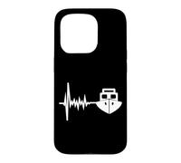 Carcasa para iPhone 15 Pro Marinero Barco Latido del Corazón Barca Fluvial Regalo