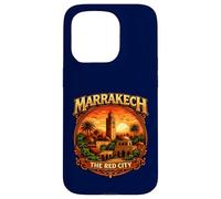 Carcasa para iPhone 15 Pro Marrakech La Ciudad Roja Marruecos Vintage Patrimonio marroquí