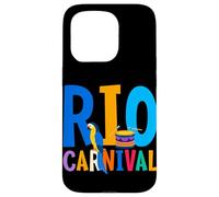 Carcasa para iPhone 15 Pro Máscara de Carnaval de Río Brasil Festival de Brasil Recuerdo brasileño