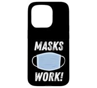 Carcasa para iPhone 15 Pro Masks Work Wear a Face Mask & Social Distance & Hygiene