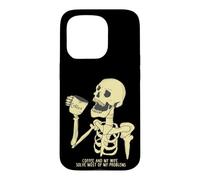Carcasa para iPhone 15 Pro Matrimonio Divertido Decir Café Y Mi Esposa Hombres Mujeres Calavera